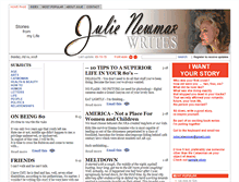 Tablet Screenshot of julienewmarwrites.com